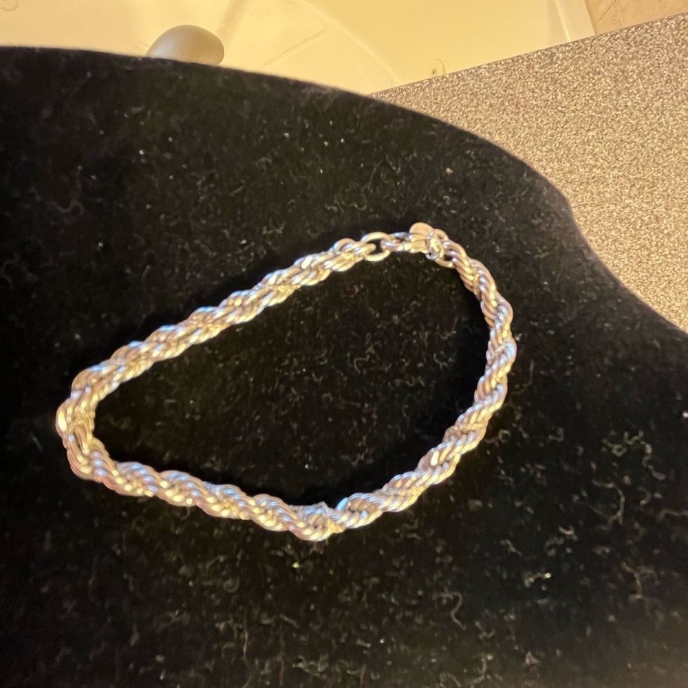 Tiffany & Co. Sterling and 18kg rope bracelet